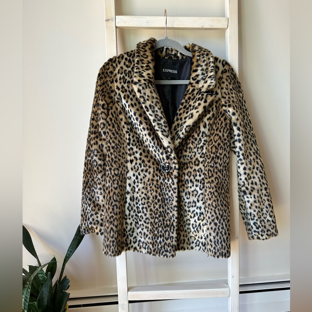 Express Cheetah print coat